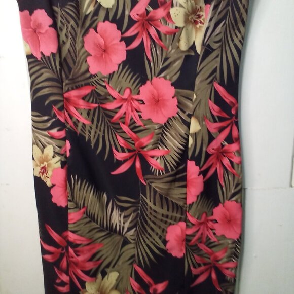 Kim Rogers Dress Women S Sleeveless Classic Career Floral Black Red Green - Picture 5 of 14